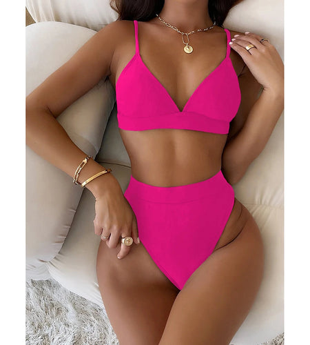 Sexy Bikini 2022 Swimwear Women Swimsuit Female High Waist Bikinis Set Bather Swimming Beachwear for Bathing Suit Woman Biquini