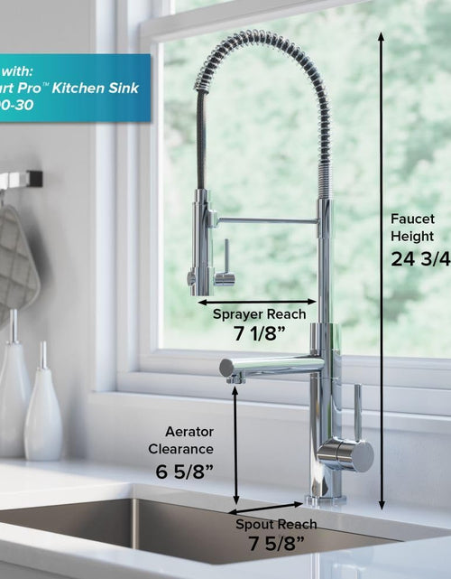 Load image into Gallery viewer, KPF-1603SFACBMB Artec Pro 2-Function Commercial Style Pre-Rinse Kitchen Faucet with Pot Filler, Spot Free Antique Champagne Bronze/Matte Black
