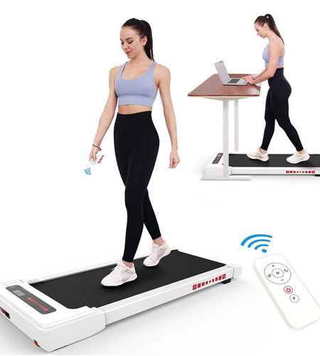 Walking Pad Treadmill under Desk, Black 2.25HP Portable Mini Treadmill W/ Remote Control
