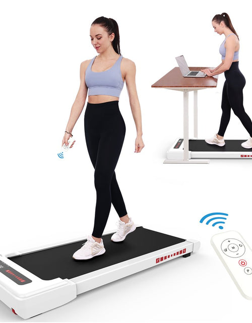 Load image into Gallery viewer, Walking Pad Treadmill under Desk, Black 2.25HP Portable Mini Treadmill W/ Remote Control
