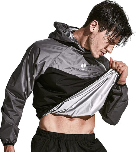 Sauna Suit for Men Sweat Sauna Jacket Pant Gym Workout Sweat Suits
