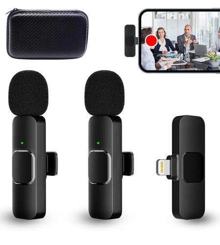 JOCEEY K9 Lavalier Wireless Microphone,Wireless Microphone,Live Microphone for IOS and Type-C Phone Microphone for Recordin