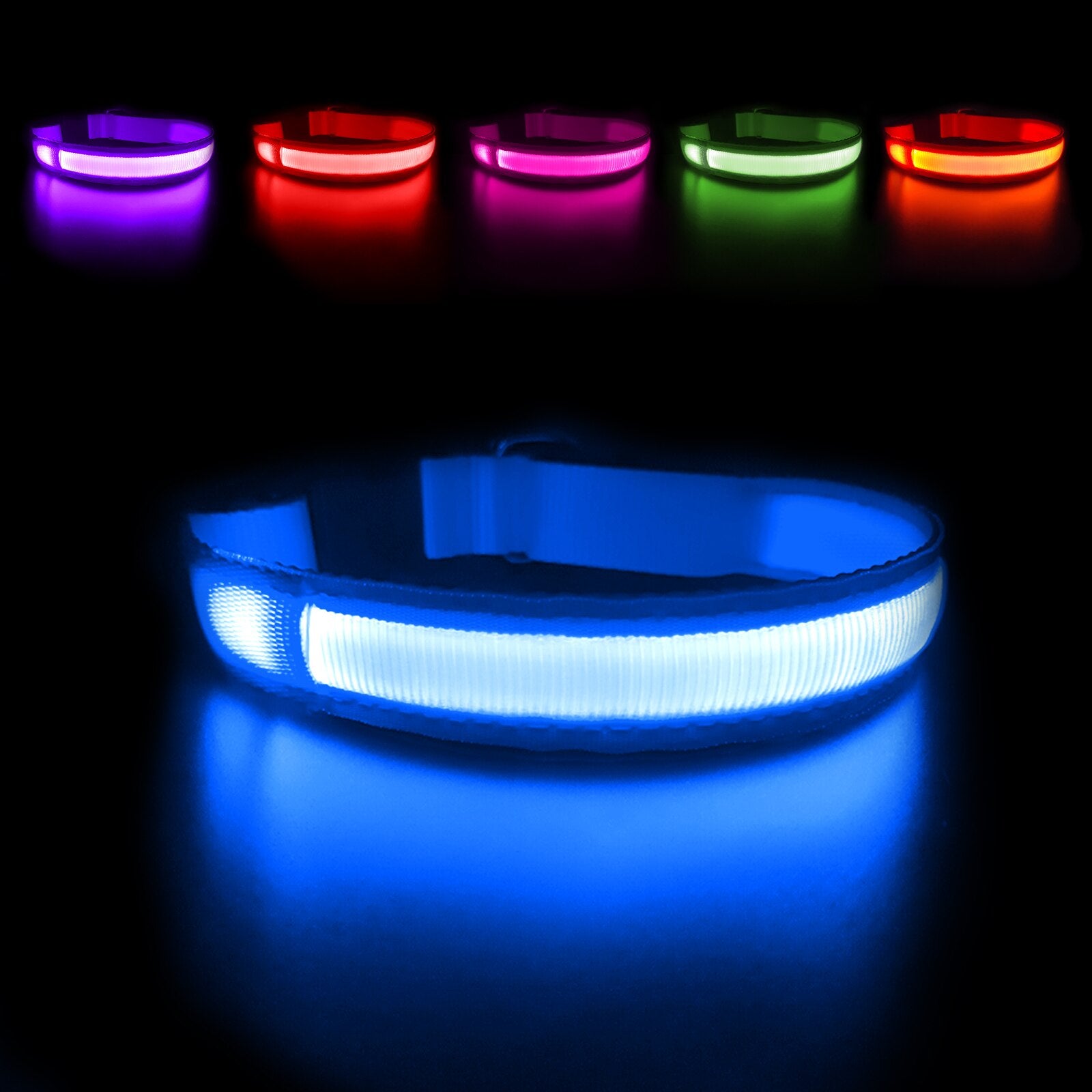 Dog Collar Luminous Pet Supplies Dog Collar Waterpoof Safety Collars Dropship