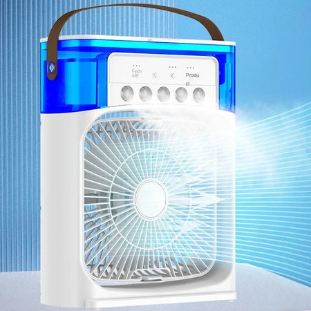 Portable Humidifier Fan Air Conditioner Household Small Air Cooler Hydrocooling Portable Air Adjustment for Office 3 Speed Fan