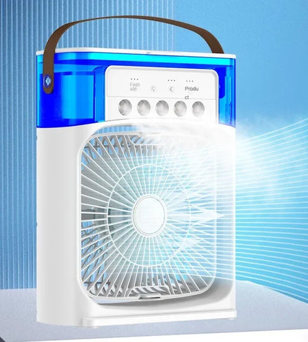 Portable Humidifier Fan Air Conditioner Household Small Air Cooler Hydrocooling Portable Air Adjustment for Office 3 Speed Fan