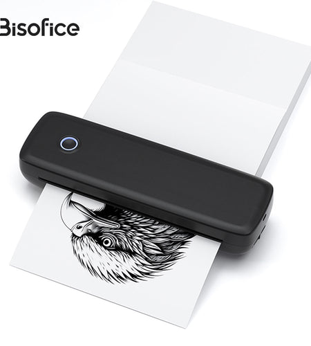 Portable Printers Wireless for Travel, Bluetooth Thermal Printer Compatible with Ios, Android, Laptop, Inkless Mobile Printer for Office, Home, School