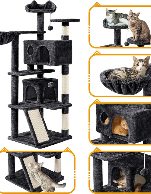 Load image into Gallery viewer, Multi-Level Cat Tree for Indoor Cats Cat Tree Tower for Large Cats with Sisal-Covered Scratching Posts, Condo, Stable Cat Tower, Cat Furniture Play Center for Indoor Cats Activity
