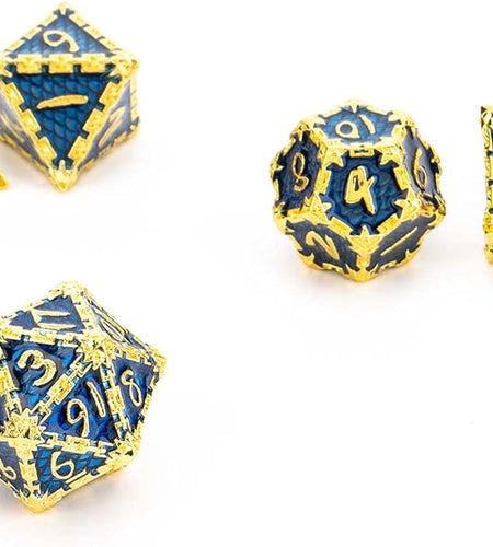 DND Dragon Scale Metal Polyhedral Dice Set D&D RPG Suitable for Dungeons and Dragons Role Playing Games