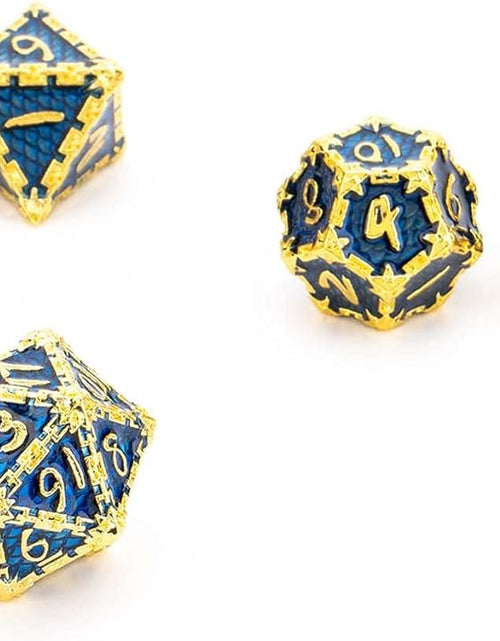 Load image into Gallery viewer, DND Dragon Scale Metal Polyhedral Dice Set D&amp;D RPG Suitable for Dungeons and Dragons Role Playing Games
