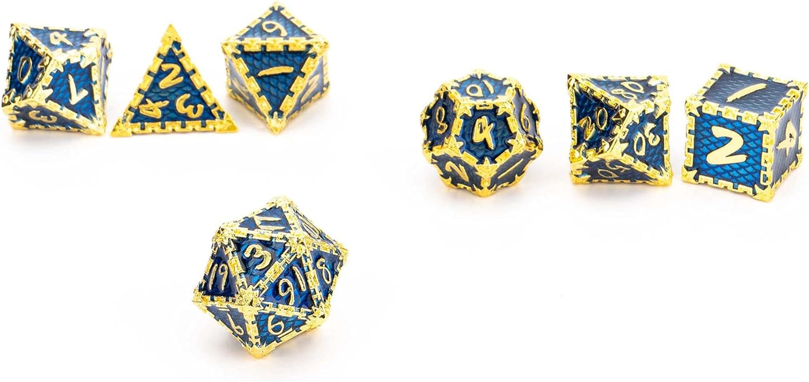 DND Dragon Scale Metal Polyhedral Dice Set D&D RPG Suitable for Dungeons and Dragons Role Playing Games