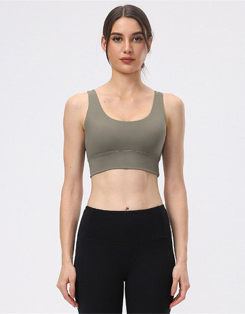 Load image into Gallery viewer, Solid Color Gym Women Sports Bra Beauty Back Crop Tank Top Tight Yoga Vest Gym Clothing Running No Rims with Removable Chest Pad
