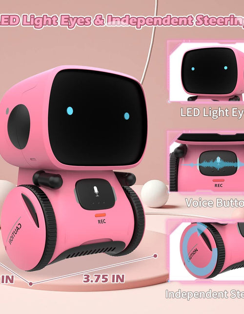 Load image into Gallery viewer, Robots for Girls 3-5, Interactive Smart Robotic with Touch Sensor, Voice Control, Speech Recognition, Singing, Dancing, Repeating and Recording, Birthday Gifts for 3+ Year Old Kids Boys Girls
