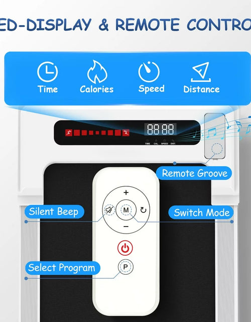Load image into Gallery viewer, Walking Pad Treadmill under Desk, Black 2.25HP Portable Mini Treadmill W/ Remote Control
