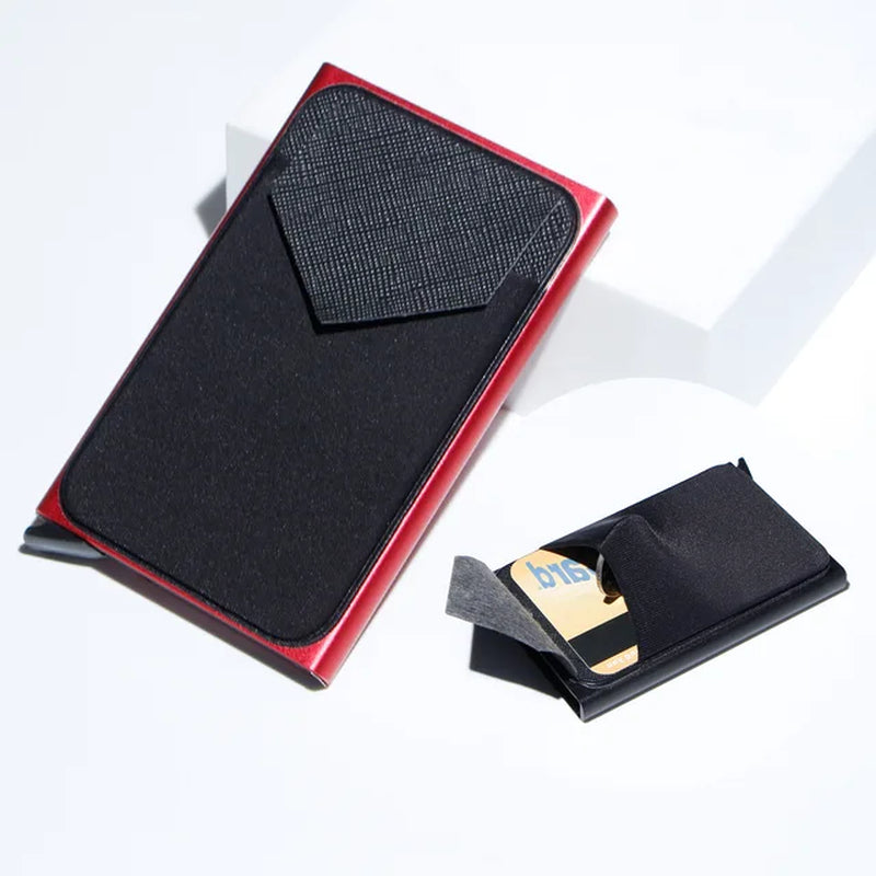 Carbon Fiber Card Holder Wallets Men RFID Black Magic Trifold Leather Slim Mini Wallet Small Money Bag Male Purses Wallet Women