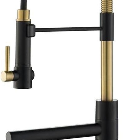 KPF-1603SFACBMB Artec Pro 2-Function Commercial Style Pre-Rinse Kitchen Faucet with Pot Filler, Spot Free Antique Champagne Bronze/Matte Black