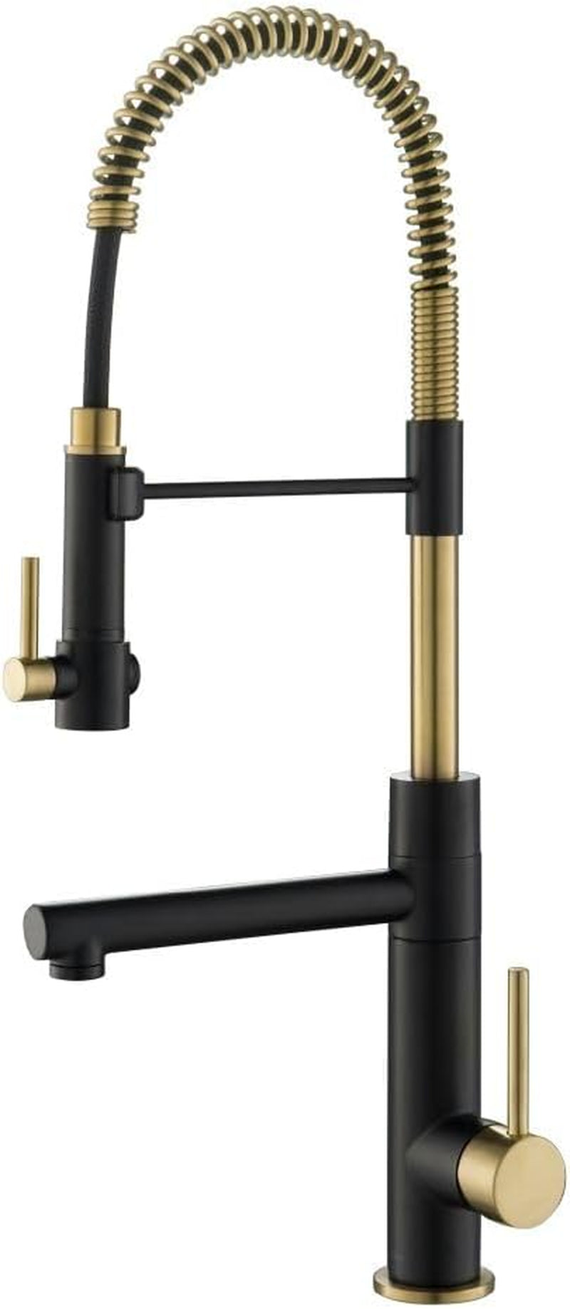 KPF-1603SFACBMB Artec Pro 2-Function Commercial Style Pre-Rinse Kitchen Faucet with Pot Filler, Spot Free Antique Champagne Bronze/Matte Black