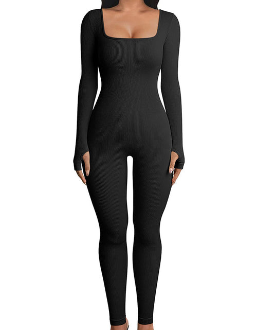 Load image into Gallery viewer, Seamless Jumpsuit Long Sleeve Shapewear Hip Lift Yoga Jumpsuit Sports Jumpsuit Bodysuits
