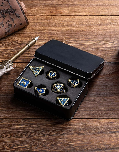 Load image into Gallery viewer, DND Dragon Scale Metal Polyhedral Dice Set D&amp;D RPG Suitable for Dungeons and Dragons Role Playing Games
